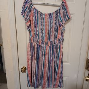 Torrid Multicolor Striped Midi Dress